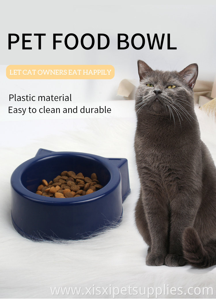 Factory Wholesale Cheap Plastic Cat Water Feeder Bowl Cat Shaped Food Bowl